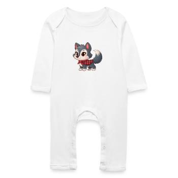 Wolf 7 - Baby Organic Romper - white - Front