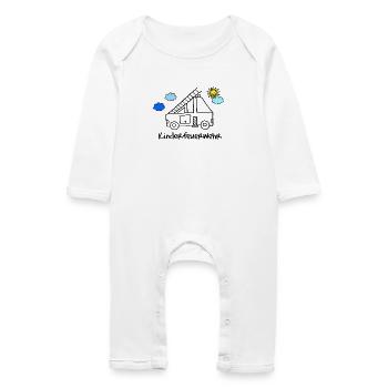 Camion de pompier à colorier pour enfants - Grenouillère bio Bébé - blanc - Devant