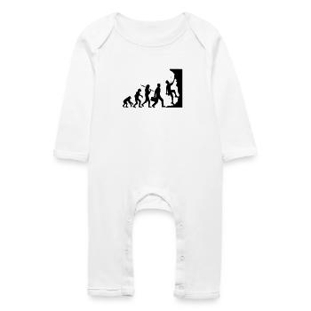 évolution évolution née raide paroi monte - Grenouillère bio Bébé - blanc - Devant