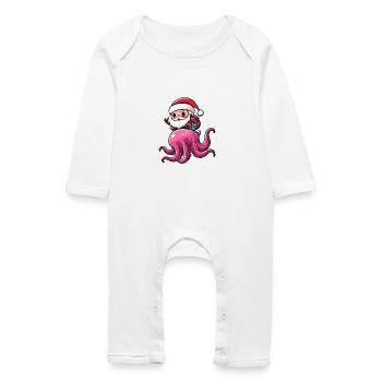 Méduse Père Noël dessin animé - Grenouillère bio Bébé - blanc - Devant
