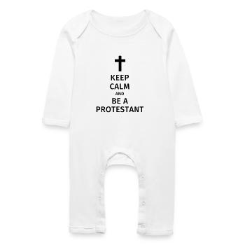 keep calm and be a protestant - Grenouillère bio Bébé - blanc - Devant