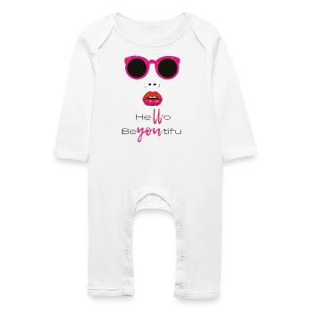 Hello BeYOUtiful Bold Art - Baby Organic Romper - white - Front