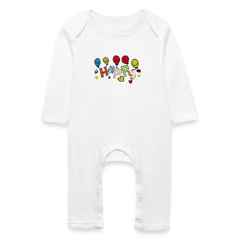 HAPPY BALLONS - Baby Bio Strampler - Weiß - Vorne