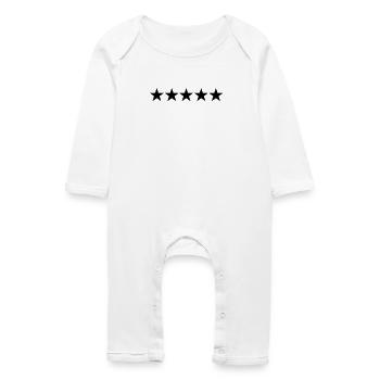 stars - Grenouillère bio Bébé - blanc - Devant