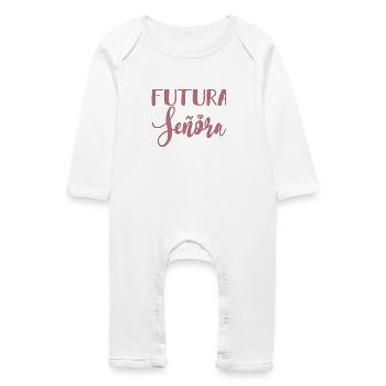 Futura Señora Engagement Bridal Shower Wedding - Baby Organic Romper - white - Front