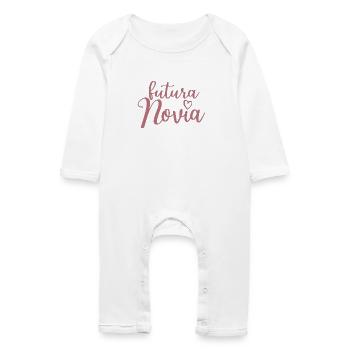 Futura Novia Girlfriend Engagement Wedding Gift - Baby Organic Romper - white - Front