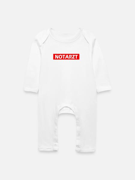 Notarzt - Baby Bio Strampler - Weiß