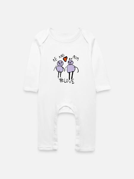 Moi et maman #Love - Grenouillère bio Bébé - blanc