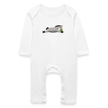 Cheval Sloppy Flat Burnout Minimaliste - Grenouillère bio Bébé - blanc - Devant