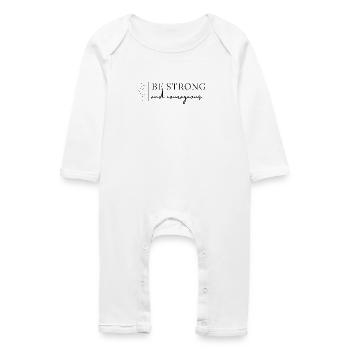 Fort et courageux - Grenouillère bio Bébé - blanc - Devant