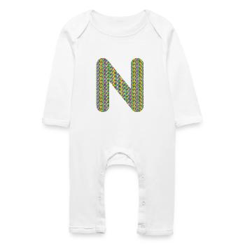 Coeur coloré N Design - Unique et élégant ! - Grenouillère bio Bébé - blanc - Devant