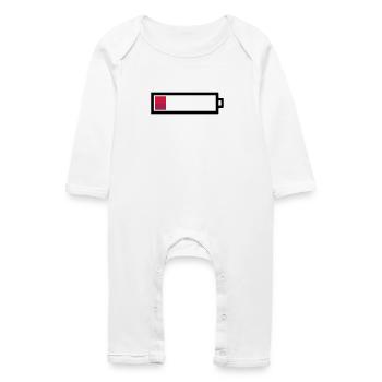 Batterie Vide - Grenouillère bio Bébé - blanc - Devant
