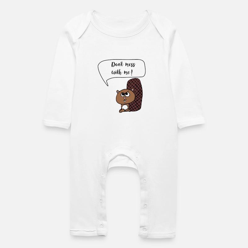 Cheeky beaver - Grenouillère bio Bébé - blanc