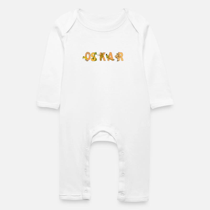 Oskar - Baby Bio Strampler - Weiß