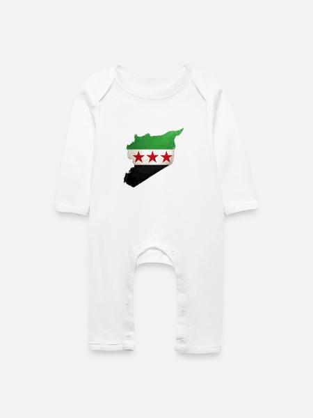 Freies Syrien Flagge - Baby Bio Strampler - Weiß