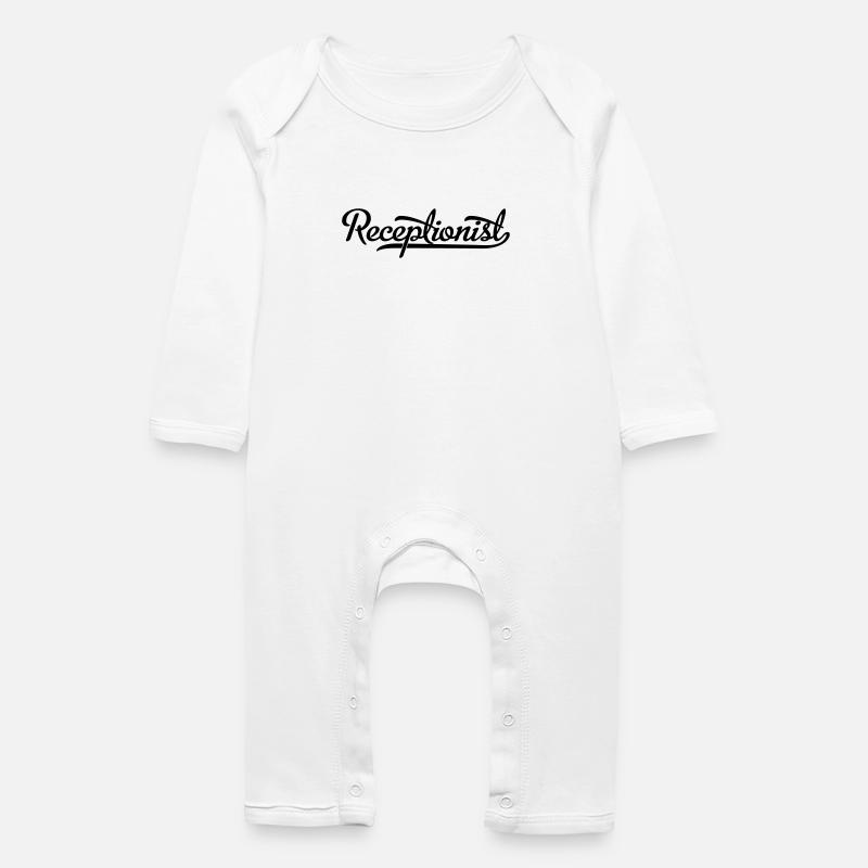 Réceptionniste - Grenouillère bio Bébé - blanc