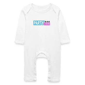 Party Crew Fun Stars Celebrate Team Friends Member - Baby Organic Romper - white - Front