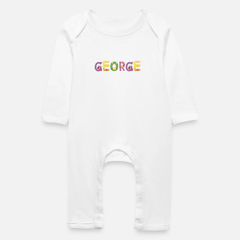 George - Baby Organic Romper - white