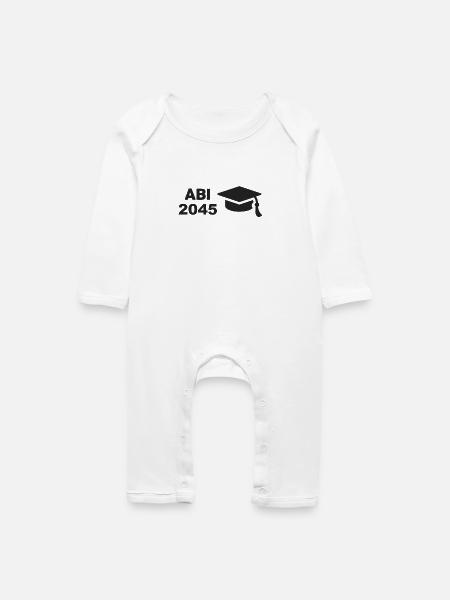 Abitur - Baby Bio Strampler - Weiß