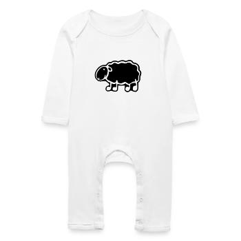 black sheep - Grenouillère bio Bébé - blanc - Devant