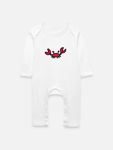 Krebs - Baby Bio Strampler - Weiß