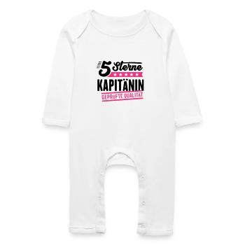 5Sterne Kapitän - Baby Bio Strampler - Weiß - Vorne