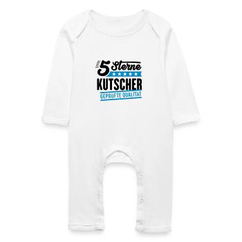 5Sterne Kutscher - Baby Bio Strampler - Weiß - Vorne