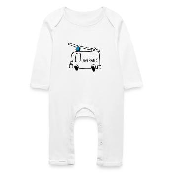 Feu - Grenouillère bio Bébé - blanc - Devant
