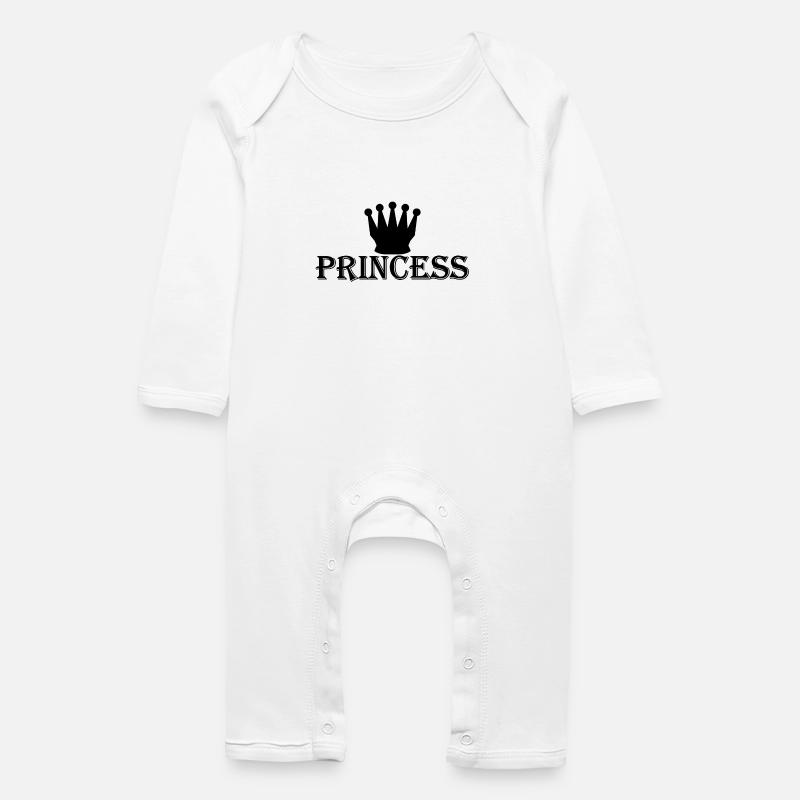 noir PRINCESS - Grenouillère bio Bébé - blanc