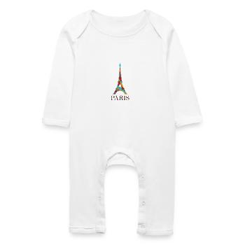 Eiffel Tower - Baby Organic Romper - white - Front