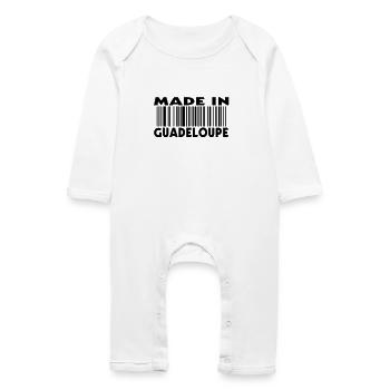 made in GUADELOUPE (1c) - Grenouillère bio Bébé - blanc - Devant
