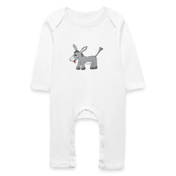 ass - Baby Organic Romper - white - Front