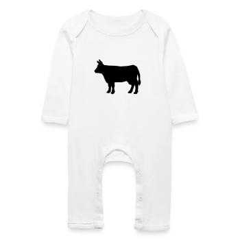 Bovin animaux - Grenouillère bio Bébé - blanc - Devant