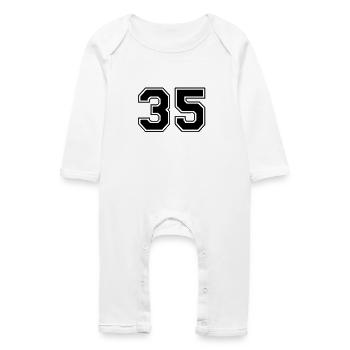 35 - Baby Organic Romper - white - Front