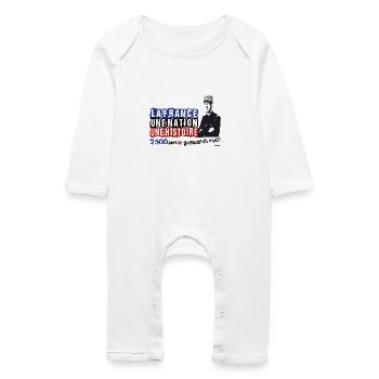 De Gaulle NOIR - Grenouillère bio Bébé - blanc - Devant