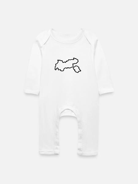 Tirol - Baby Bio Strampler - Weiß