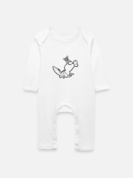 Froschkönig - Baby Bio Strampler - Weiß