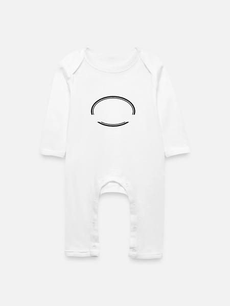 Kreis offen - Baby Bio Strampler - Weiß