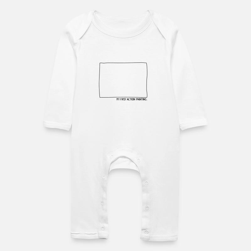 Action-Lätzchen - Grenouillère bio Bébé - blanc