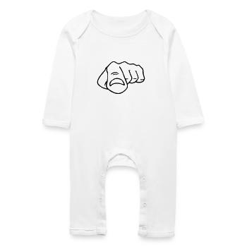 pointing finger - Baby Organic Romper - white - Front