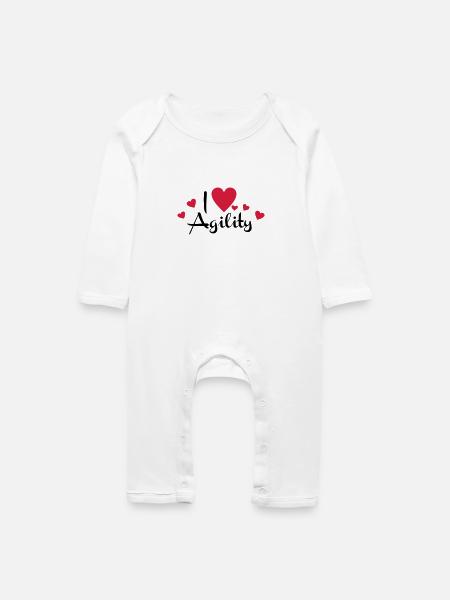Agility - Baby Bio Strampler - Weiß