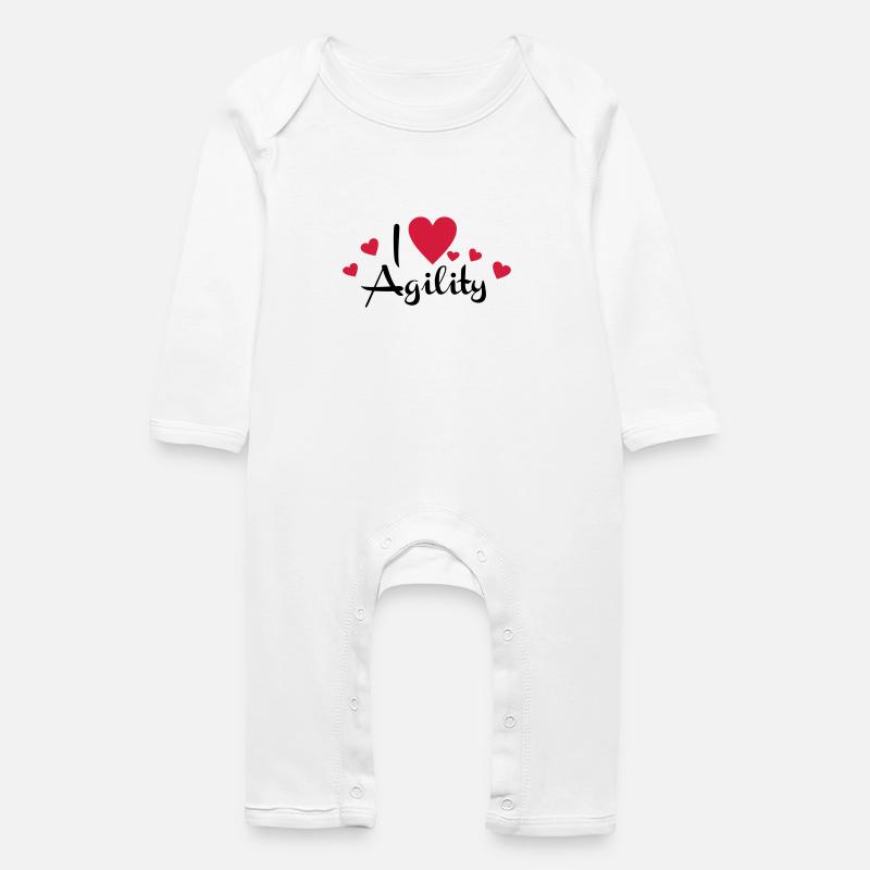 Agility - Baby Bio Strampler - Weiß