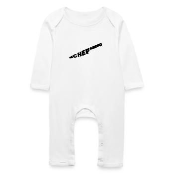 chef couteau - Grenouillère bio Bébé - blanc - Devant