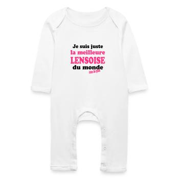 Je suis juste la meilleure lensoise du monde - Grenouillère bio Bébé - blanc - Devant