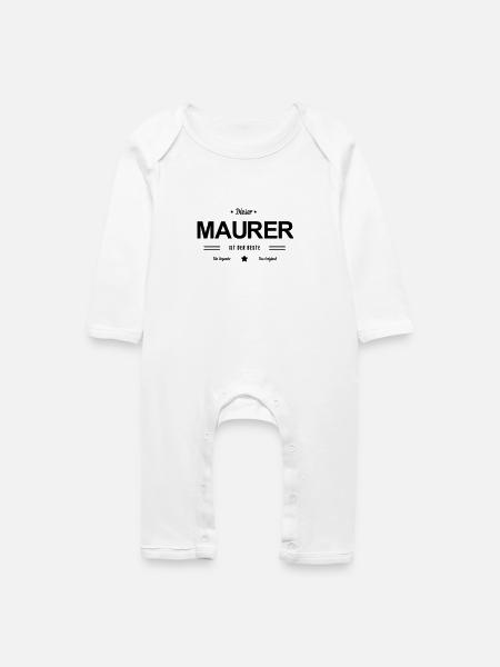 Bester Maurer - Baby Bio Strampler - Weiß