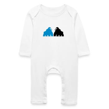gorillas_02 - Baby Organic Romper - white - Front