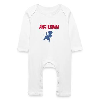 Amsterdam souvenir de la création Amsterdam - Grenouillère bio Bébé - blanc - Devant