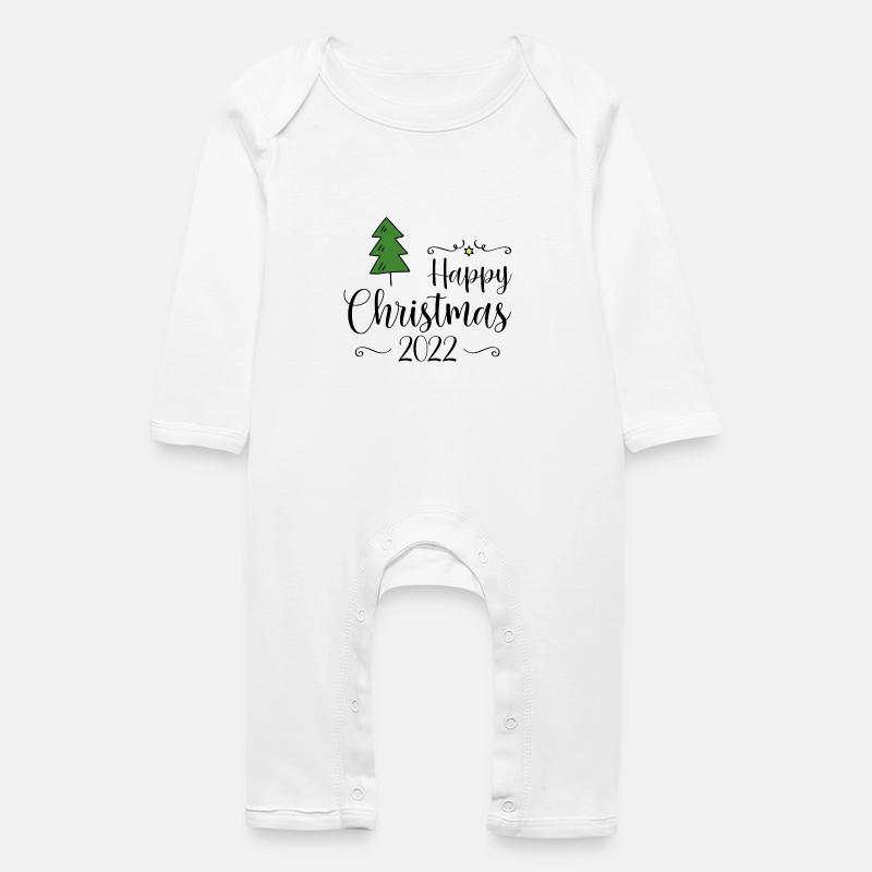 Happy Christmas 2022 - Baby Bio Strampler - Weiß