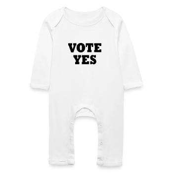 Vote yes - Baby Organic Romper - white - Front