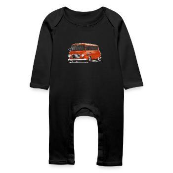 Barkas B1000 // Illustration - Grenouillère bio Bébé - noir - Devant